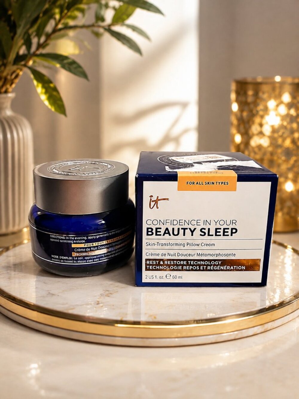IT Cosmetics Confidence in Your Beauty Sleep Night Cream NIB 2 fl oz 60ml